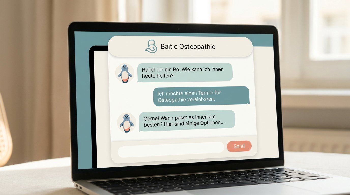 Bo als Avatar im Terminbuchungs-Chatbot