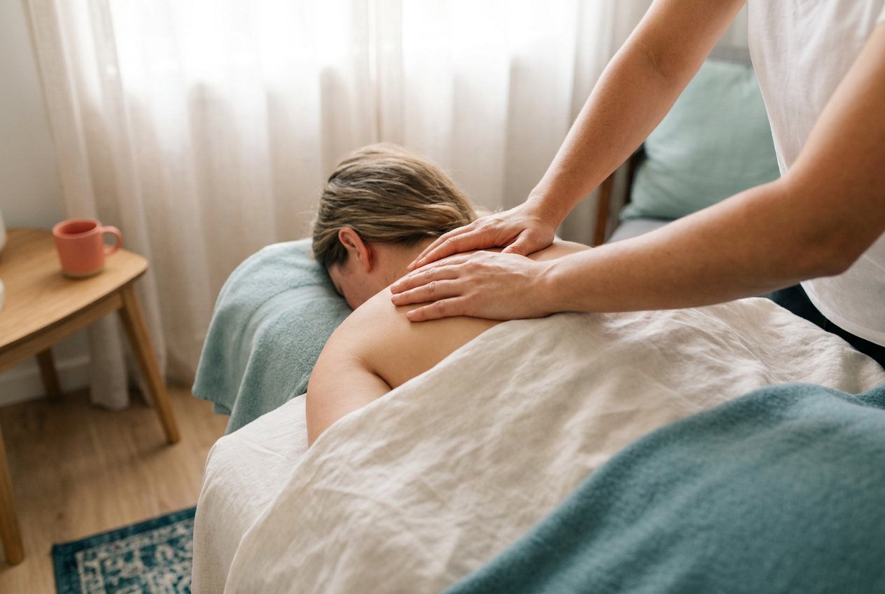 Manuelle Therapie an Nacken und Schulter